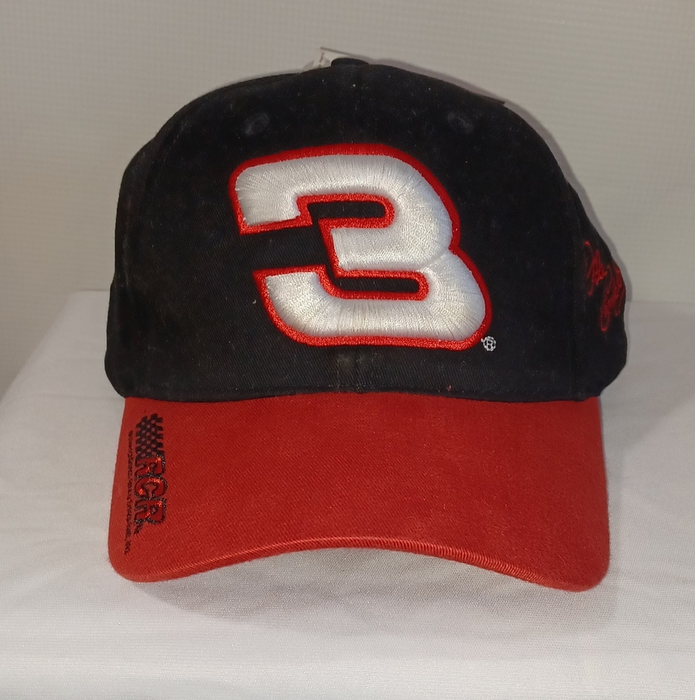 Dale Earnhardt Black and Red Racing Cap with Number 3, New, Never Worn